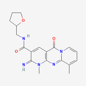 2-imino-1,10-dimethyl-5-oxo-N-((tetrahydrofuran-2-yl)methyl)-2,5-dihydro-1H-dipyrido[1,2-a:2',3'-d]pyrimidine-3-carboxamide