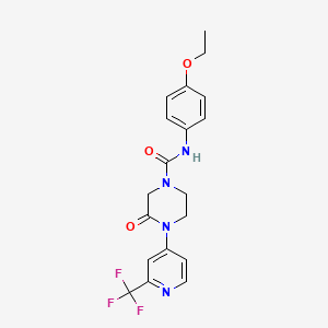 N-(4-Ethoxyphenyl)-3-oxo-4-[2-(trifluoromethyl)pyridin-4-yl]piperazine-1-carboxamide