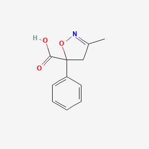 3-Methyl-5-phenyl-4H-1,2-oxazole-5-carboxylic acid