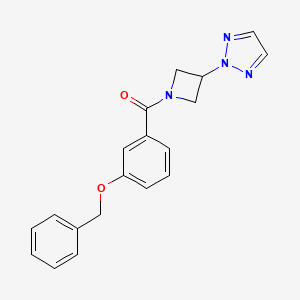 molecular formula C19H18N4O2 B2695982 2-{1-[3-(benzyloxy)benzoyl]azetidin-3-yl}-2H-1,2,3-triazole CAS No. 2177366-05-9