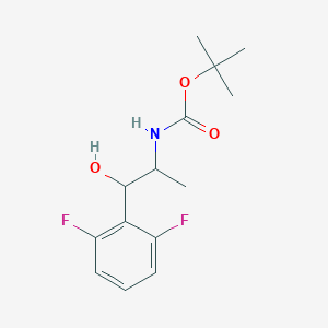 molecular formula C14H19F2NO3 B2695991 Tert-butyl N-[1-(2,6-difluorophenyl)-1-hydroxypropan-2-YL]carbamate CAS No. 1465348-89-3