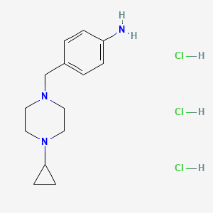 4-[(4-Cyclopropylpiperazin-1-yl)methyl]aniline;trihydrochloride
