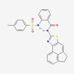 2-(4-methylbenzenesulfonamido)-N-{5-thia-3-azatetracyclo[6.6.1.0^{2,6}.0^{11,15}]pentadeca-1(15),2(6),3,7,11,13-hexaen-4-yl}benzamide