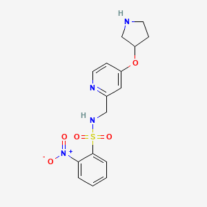 2-Nitro-N-[(4-pyrrolidin-3-yloxypyridin-2-yl)methyl]benzenesulfonamide