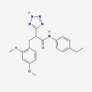 molecular formula C20H23N5O3 B2696012 3-(2,4-dimethoxyphenyl)-N-(4-ethylphenyl)-2-(2H-tetrazol-5-yl)propanamide CAS No. 483994-98-5