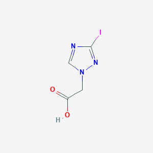 molecular formula C4H4IN3O2 B2696020 2-(3-iodo-1H-1,2,4-triazol-1-yl)acetic acid CAS No. 1515530-54-7