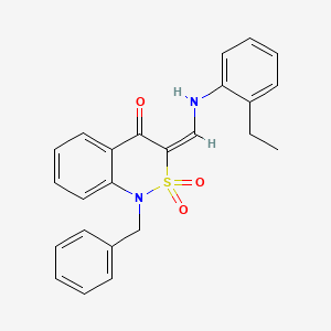 (E)-1-benzyl-3-(((2-ethylphenyl)amino)methylene)-1H-benzo[c][1,2]thiazin-4(3H)-one 2,2-dioxide