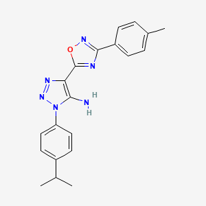 1-(4-isopropylphenyl)-4-(3-(p-tolyl)-1,2,4-oxadiazol-5-yl)-1H-1,2,3-triazol-5-amine