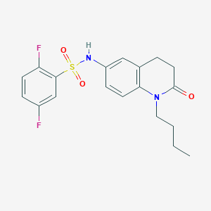 molecular formula C19H20F2N2O3S B2696058 N-(1-butyl-2-oxo-1,2,3,4-tetrahydroquinolin-6-yl)-2,5-difluorobenzene-1-sulfonamide CAS No. 941906-42-9