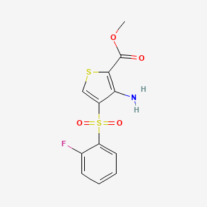 Methyl 3-amino-4-[(2-fluorophenyl)sulfonyl]thiophene-2-carboxylate
