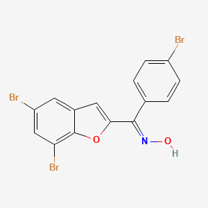 (4-Bromophenyl)(5,7-dibromo-1-benzofuran-2-yl)methanone oxime