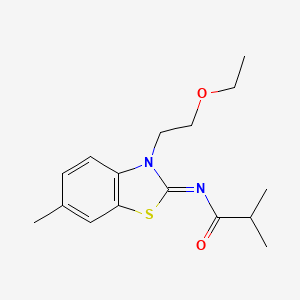 (Z)-N-(3-(2-ethoxyethyl)-6-methylbenzo[d]thiazol-2(3H)-ylidene)isobutyramide