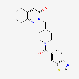 2-{[1-(1,3-Benzothiazole-6-carbonyl)piperidin-4-yl]methyl}-2,3,5,6,7,8-hexahydrocinnolin-3-one