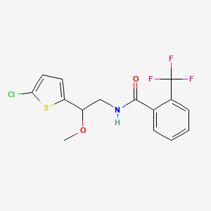 N-(2-(5-chlorothiophen-2-yl)-2-methoxyethyl)-2-(trifluoromethyl)benzamide