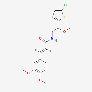 (E)-N-(2-(5-chlorothiophen-2-yl)-2-methoxyethyl)-3-(3,4-dimethoxyphenyl)acrylamide