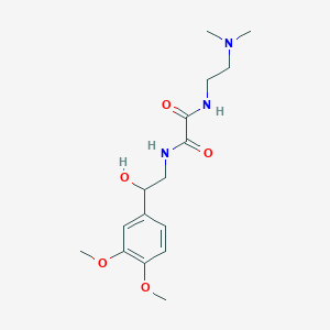 molecular formula C16H25N3O5 B2696113 N'-[2-(3,4-dimethoxyphenyl)-2-hydroxyethyl]-N-[2-(dimethylamino)ethyl]ethanediamide CAS No. 1796970-81-4