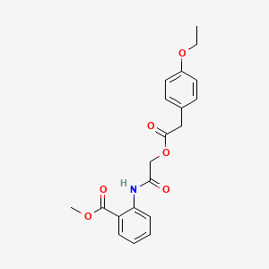 Methyl 2-[({[(4-ethoxyphenyl)acetyl]oxy}acetyl)amino]benzoate