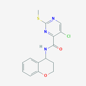 5-chloro-N-(3,4-dihydro-2H-1-benzopyran-4-yl)-2-(methylsulfanyl)pyrimidine-4-carboxamide