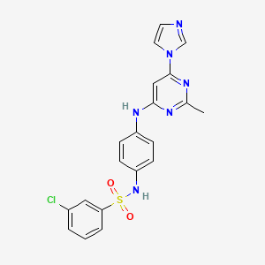 N-(4-((6-(1H-imidazol-1-yl)-2-methylpyrimidin-4-yl)amino)phenyl)-3-chlorobenzenesulfonamide