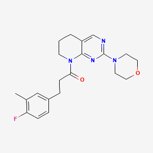 3-(4-fluoro-3-methylphenyl)-1-(2-morpholino-6,7-dihydropyrido[2,3-d]pyrimidin-8(5H)-yl)propan-1-one