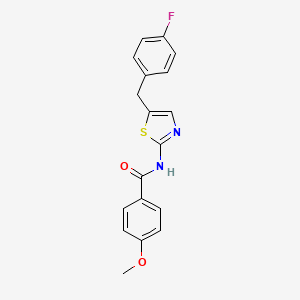 N-{5-[(4-fluorophenyl)methyl]-1,3-thiazol-2-yl}-4-methoxybenzamide