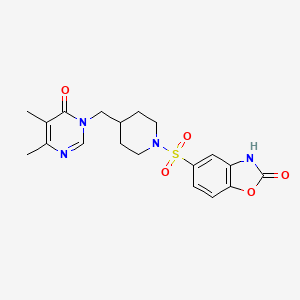 5-({4-[(4,5-Dimethyl-6-oxo-1,6-dihydropyrimidin-1-yl)methyl]piperidin-1-yl}sulfonyl)-2,3-dihydro-1,3-benzoxazol-2-one