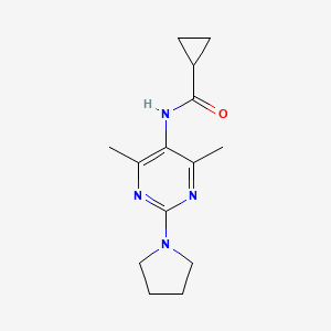 N-(4,6-dimethyl-2-(pyrrolidin-1-yl)pyrimidin-5-yl)cyclopropanecarboxamide