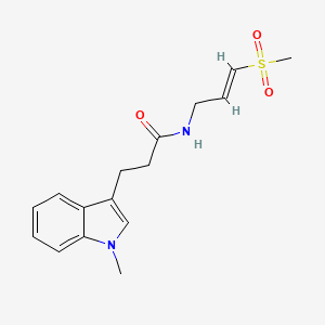 3-(1-Methylindol-3-yl)-N-[(E)-3-methylsulfonylprop-2-enyl]propanamide