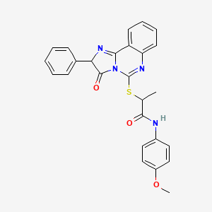 N-(4-methoxyphenyl)-2-((3-oxo-2-phenyl-2,3-dihydroimidazo[1,2-c]quinazolin-5-yl)thio)propanamide