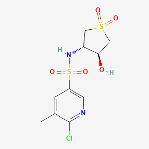 6-Chloro-N-[(3S,4S)-4-hydroxy-1,1-dioxothiolan-3-yl]-5-methylpyridine-3-sulfonamide