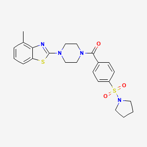 (4-(4-Methylbenzo[d]thiazol-2-yl)piperazin-1-yl)(4-(pyrrolidin-1-ylsulfonyl)phenyl)methanone