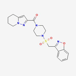 (4-((Benzo[d]isoxazol-3-ylmethyl)sulfonyl)piperazin-1-yl)(4,5,6,7-tetrahydropyrazolo[1,5-a]pyridin-2-yl)methanone