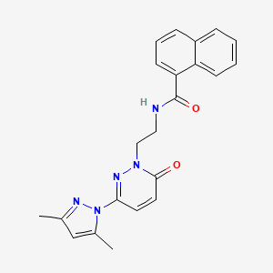 molecular formula C22H21N5O2 B2696234 N-(2-(3-(3,5-dimethyl-1H-pyrazol-1-yl)-6-oxopyridazin-1(6H)-yl)ethyl)-1-naphthamide CAS No. 1351646-02-0