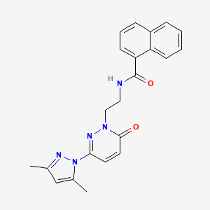 N-(2-(3-(3,5-dimethyl-1H-pyrazol-1-yl)-6-oxopyridazin-1(6H)-yl)ethyl)-1-naphthamide