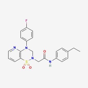 N-(4-ethylphenyl)-2-(4-(4-fluorophenyl)-1,1-dioxido-3,4-dihydro-2H-pyrido[2,3-e][1,2,4]thiadiazin-2-yl)acetamide