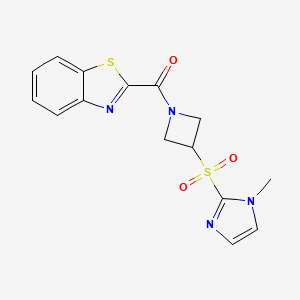 benzo[d]thiazol-2-yl(3-((1-methyl-1H-imidazol-2-yl)sulfonyl)azetidin-1-yl)methanone