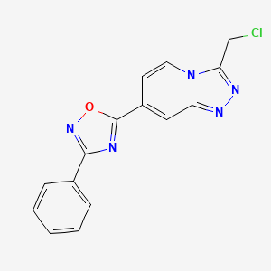 3-(Chloromethyl)-7-(3-phenyl-1,2,4-oxadiazol-5-yl)[1,2,4]triazolo[4,3-a]pyridine