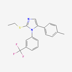 2-(ethylthio)-5-(p-tolyl)-1-(3-(trifluoromethyl)phenyl)-1H-imidazole