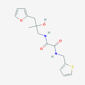N1-(3-(furan-2-yl)-2-hydroxy-2-methylpropyl)-N2-(thiophen-2-ylmethyl)oxalamide