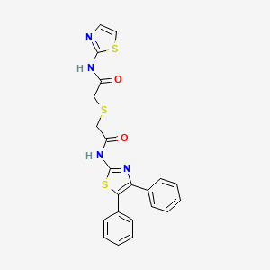 N-(4,5-diphenylthiazol-2-yl)-2-((2-oxo-2-(thiazol-2-ylamino)ethyl)thio)acetamide