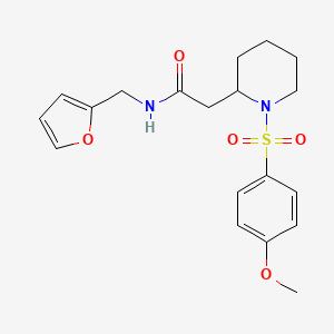 N-(furan-2-ylmethyl)-2-(1-((4-methoxyphenyl)sulfonyl)piperidin-2-yl)acetamide