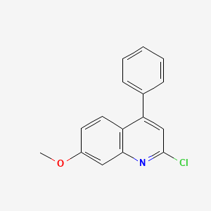 molecular formula C16H12ClNO B2696280 2-Chloro-7-methoxy-4-phenylquinoline CAS No. 170879-12-6