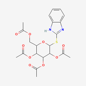 molecular formula C21H24N2O9S B2696281 1H-benzimidazol-2-yl 2,3,4,6-tetra-O-acetyl-1-thiohexopyranoside CAS No. 1095854-48-0