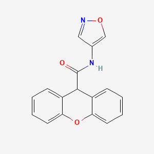 molecular formula C17H12N2O3 B2696288 N-(isoxazol-4-yl)-9H-xanthene-9-carboxamide CAS No. 1396710-75-0