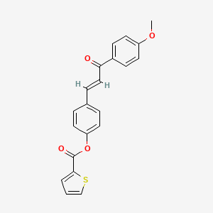 molecular formula C21H16O4S B2696293 4-[(E)-3-(4-methoxyphenyl)-3-oxo-1-propenyl]phenyl 2-thiophenecarboxylate CAS No. 331460-47-0
