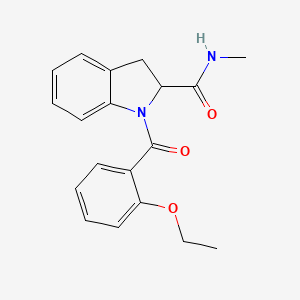 molecular formula C19H20N2O3 B2696296 1-(2-ethoxybenzoyl)-N-methylindoline-2-carboxamide CAS No. 1101191-29-0