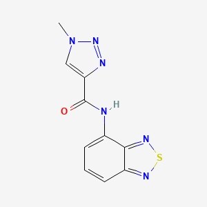 molecular formula C10H8N6OS B2696300 N-(benzo[c][1,2,5]thiadiazol-4-yl)-1-methyl-1H-1,2,3-triazole-4-carboxamide CAS No. 1207017-71-7