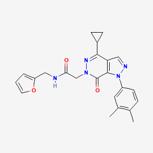 molecular formula C23H23N5O3 B2696303 2-(4-cyclopropyl-1-(3,4-dimethylphenyl)-7-oxo-1H-pyrazolo[3,4-d]pyridazin-6(7H)-yl)-N-(furan-2-ylmethyl)acetamide CAS No. 1105203-53-9