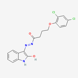 (E)-4-(2,4-dichlorophenoxy)-N'-(2-oxoindolin-3-ylidene)butanehydrazide