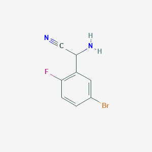 B2696324 Amino(5-bromo-2-fluorophenyl)acetonitrile CAS No. 953756-01-9